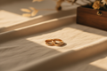 Two wedding rings on warm linen — Dreamland Foundations